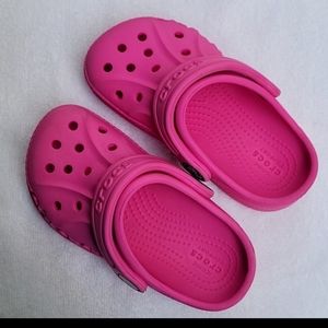 Hot pink toddler crocs. Size 8.